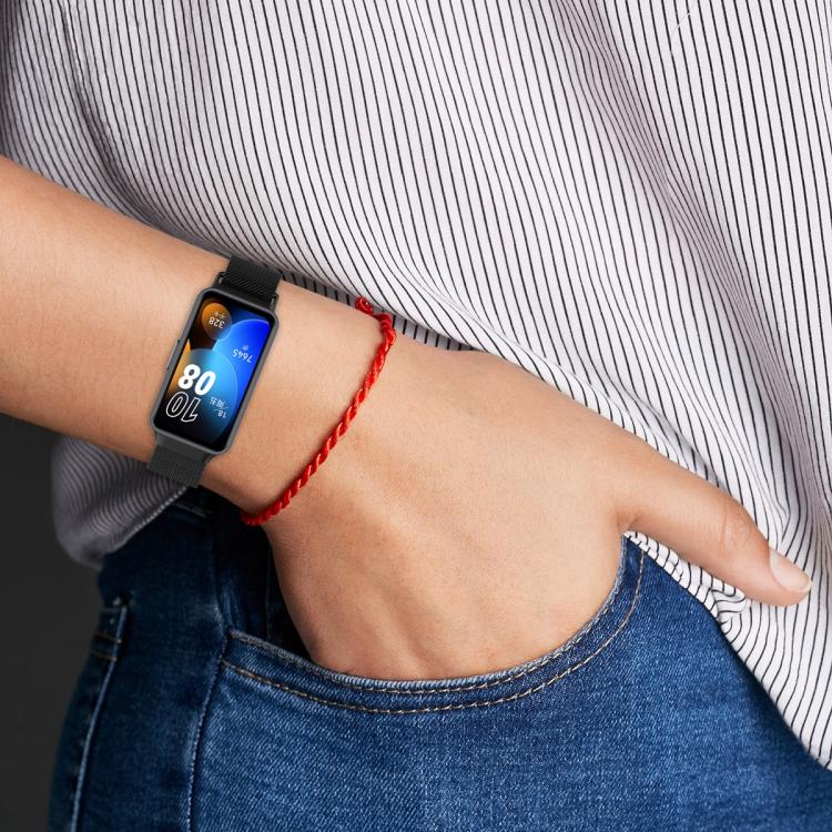 Milanese Metal Watch Band, For Huawei Band 10 / 9 / 8