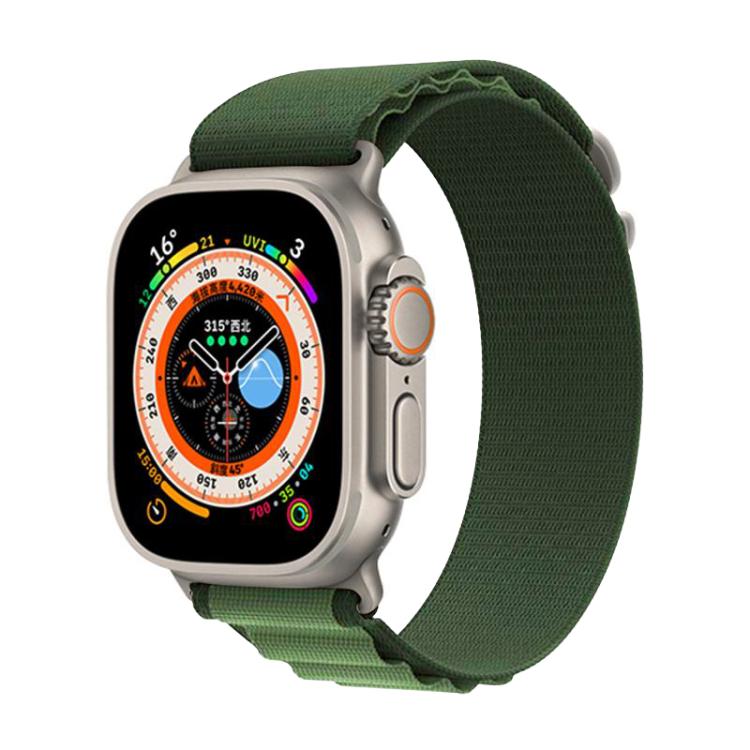 xDfind Aline Nylon Loop Watch Band, For Apple Watch 46mm / 49mm / 45mm / 44mm, For Apple Watch 42mm / 41mm / 40mm / 38mm For Apple Watch 46mm 49mm 45mm 44mm Army Green