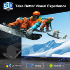 H96Max 4K UHD Android 14 Smart TV Box with Remote Control, RK3518 Quad-Core, 2GB+8GB, 2GB+16GB