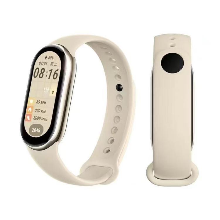 xDfind Metal Buckle Solid Color Silicone Watch Band, For Xiaomi Smart Band 10 / 9 / 8 For Xiaomi Smart Band 11 10 9 8 Quiet White