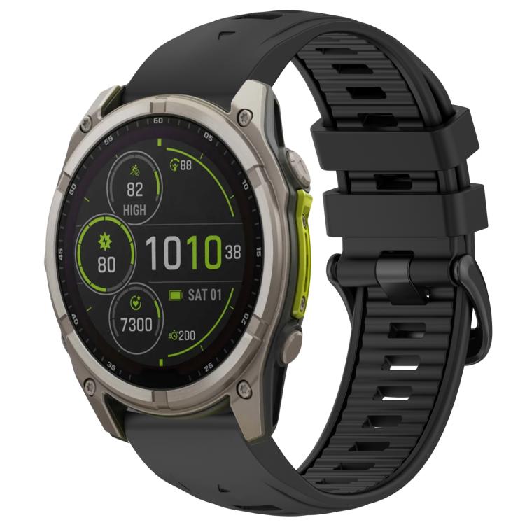 Watch Band – Silicone (26mm) #12 For Garmin 22mm Black