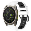 Watch Band – Silicone (26mm) #12 For Garmin 26mm White+Black
