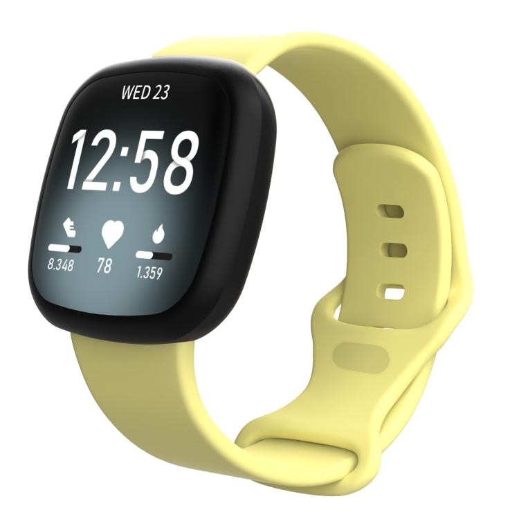 Watch Band – Silicone (Fitbit Versa 4) S Creamy Yellow
