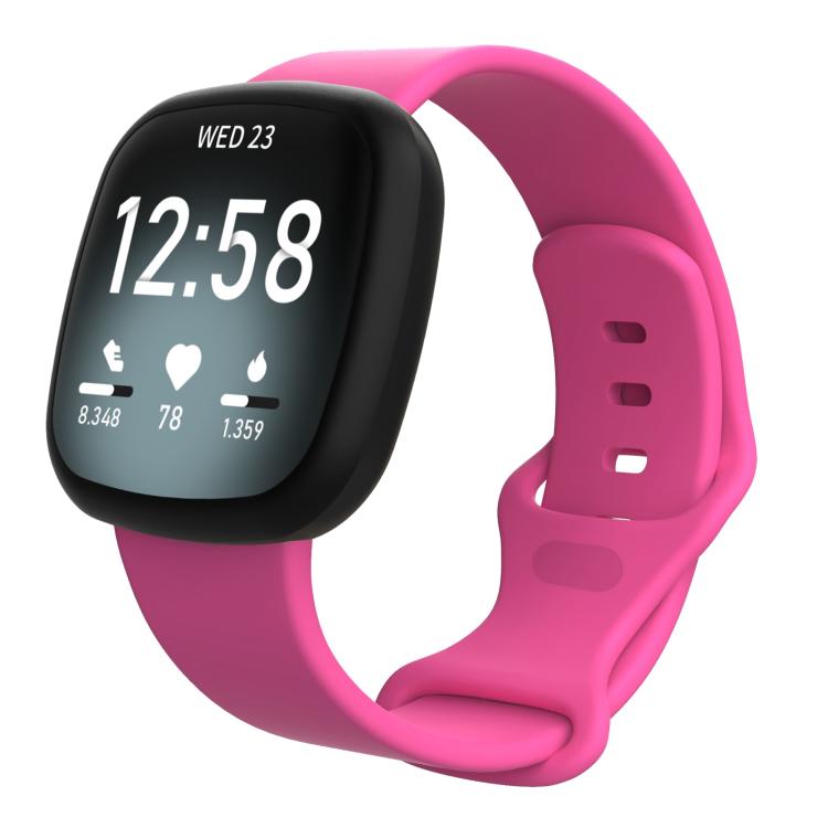 Watch Band – Silicone (Fitbit Versa 4) #2 L Rose Red
