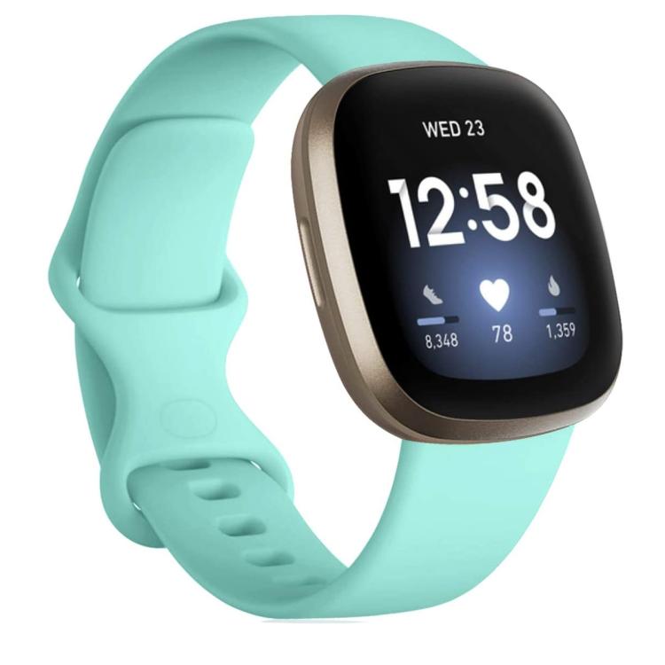Watch Band – Silicone (Fitbit Versa 4) #2 L Cyan Green