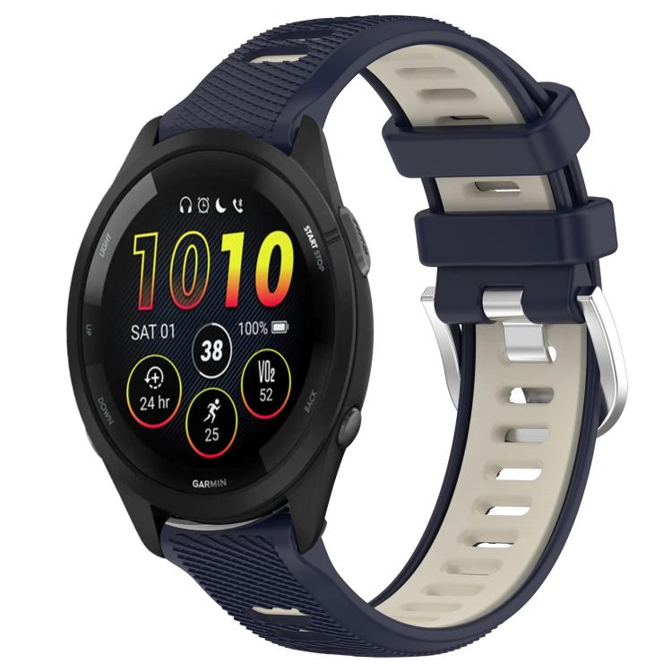 Watch Band – Silicone (20mm) #3 For Garmin 20mm Midnight Blue+Starlight