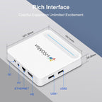 H96 Max H618 Plus Android 14.0 Smart TV Box, Allwinner H618 Quad-core ARM Cortex-A53, 2GB+16GB, 4GB+32GB, 4GB+128GB