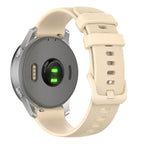 xDfind Small Plaid Solid Color Silicone Watch Band, 18mm For Garmin Venu 2S / Move 3S / Active S, 20mm For Garmin Forerunner 570 42mm/245/645
