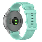 xDfind Small Plaid Solid Color Silicone Watch Band, 18mm For Garmin Venu 2S / Move 3S / Active S, 20mm For Garmin Forerunner 570 42mm/245/645