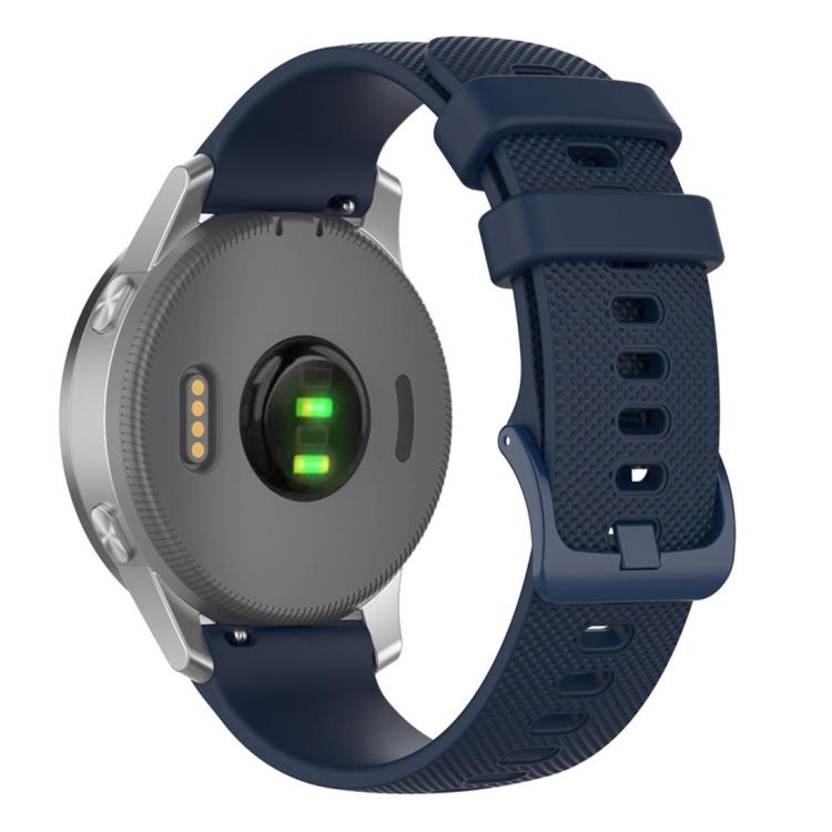 xDfind Small Plaid Solid Color Silicone Watch Band, 18mm For Garmin Venu 2S / Move 3S / Active S, 20mm For Garmin Forerunner 570 42mm/245/645 18mm For Garmin Venu 4 41mm Forerunner 265S Navy Blue