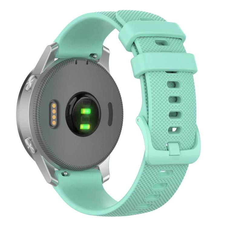 xDfind Small Plaid Solid Color Silicone Watch Band, 18mm For Garmin Venu 2S / Move 3S / Active S, 20mm For Garmin Forerunner 570 42mm/245/645 18mm For Garmin Venu 4 41mm Forerunner 265S Teal