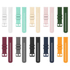 xDfind Small Plaid Solid Color Silicone Watch Band, 18mm For Garmin Venu 2S / Move 3S / Active S, 20mm For Garmin Forerunner 570 42mm/245/645