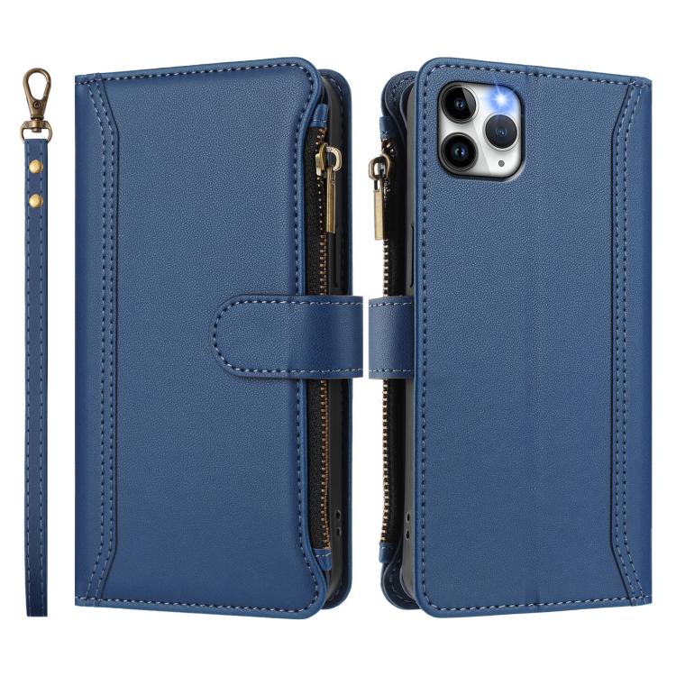 Magnetic Closure 9 Card Slots Zipper Leather Case with Hand Strap – Magnetic, Card Slot, Leather, For iPhone 11 Pro Max, For iPhone 11, For iPhone 11 Pro, For iPhone XS / X