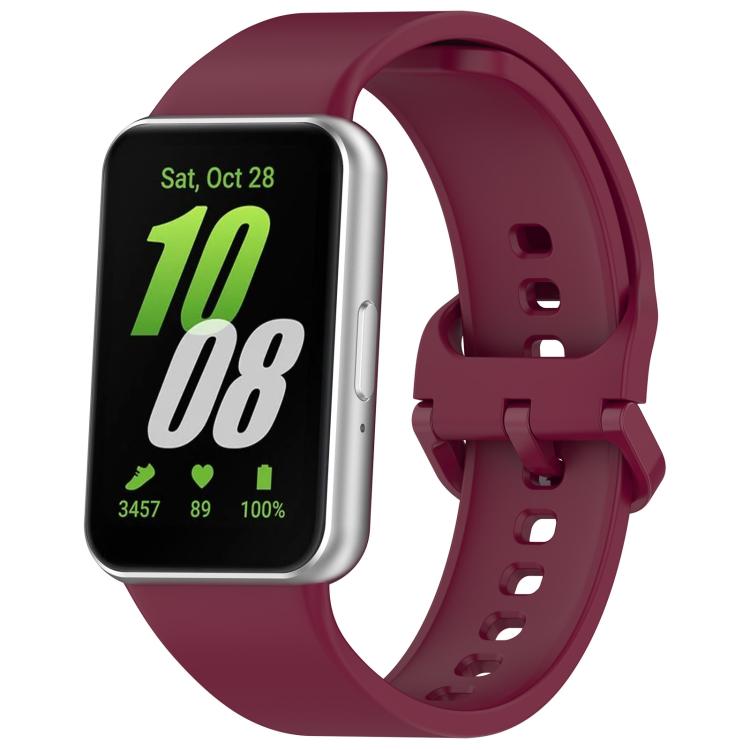 Watch Band – Silicone (Samsung Galaxy Fit3 SM) For Samsung Galaxy Fit3 SM-R390 Wine Red