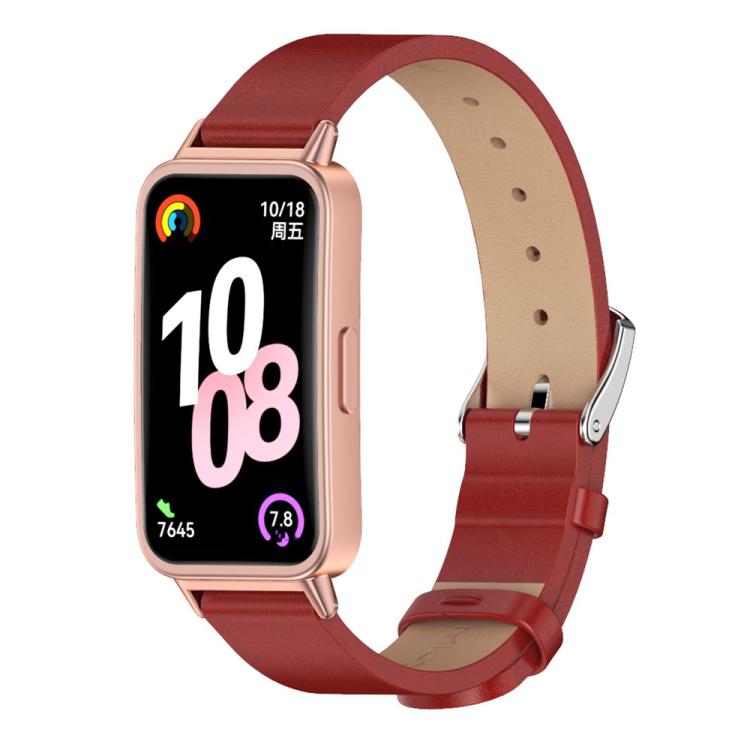 Watch Band – Leather (Huawei Band 10) For Huawei Band 10 9 8 Red Rose Gold