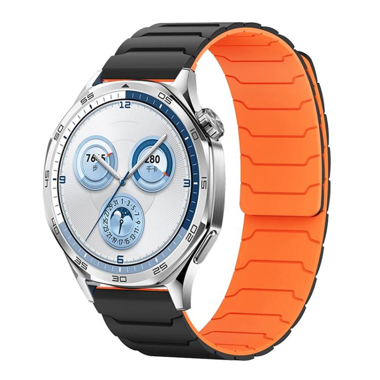 Watch Band – Silicone, Magnetic (22mm) 22mm Black Orange