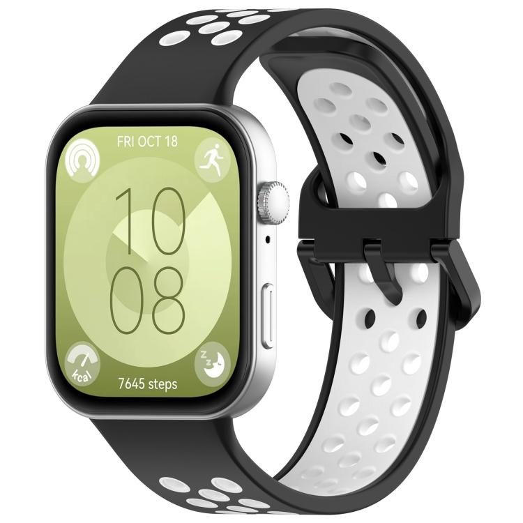Watch Band – Silicone (Huawei Watch Fit 5) #2 For Huawei Watch Fit 5 Fit 5 Pro Fit 4 Black White