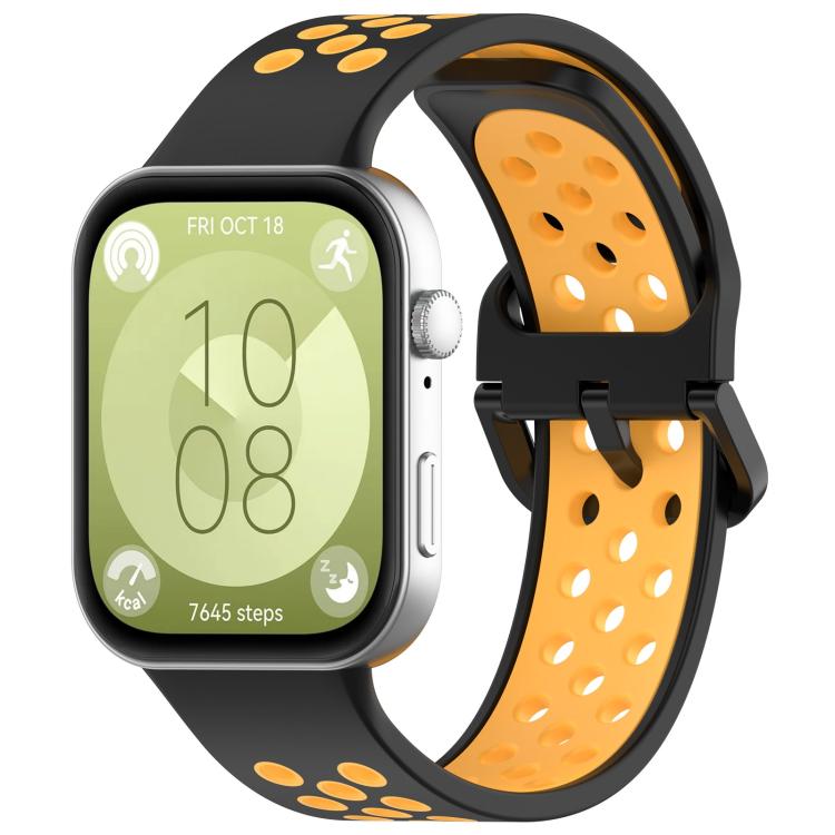 Watch Band – Silicone (Huawei Watch Fit 5) #2 For Huawei Watch Fit 5 Fit 5 Pro Fit 4 Black Yellow