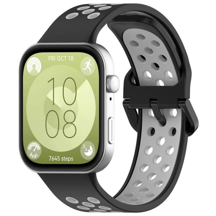 Watch Band – Silicone (Huawei Watch Fit 5) #2 For Huawei Watch Fit 5 Fit 5 Pro Fit 4 Black Grey