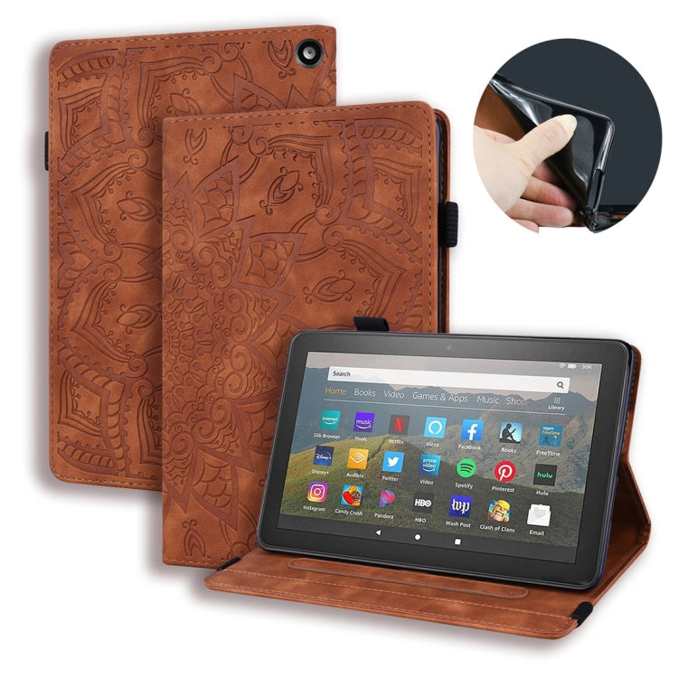 Calf Texture Embossed Horizontal Flip Leather Case with Holder & Card Slots & Photo Frame – Card Slot, Flip, Leather, For Huawei Enjoy Tablet 2, For Huawei MatePad 10.8, For Amazon Fire HD 8 (2020) For Amazon Fire HD 8 (2020) Brown