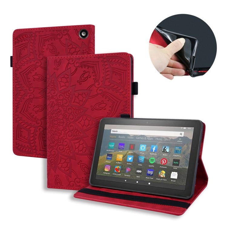 Calf Texture Embossed Horizontal Flip Leather Case with Holder & Card Slots & Photo Frame – Card Slot, Flip, Leather, For Huawei Enjoy Tablet 2, For Huawei MatePad 10.8, For Amazon Fire HD 8 (2020) For Amazon Fire HD 8 (2020) Red