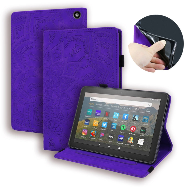 Calf Texture Embossed Horizontal Flip Leather Case with Holder & Card Slots & Photo Frame – Card Slot, Flip, Leather, For Huawei Enjoy Tablet 2, For Huawei MatePad 10.8, For Amazon Fire HD 8 (2020) For Amazon Fire HD 8 (2020) Purple