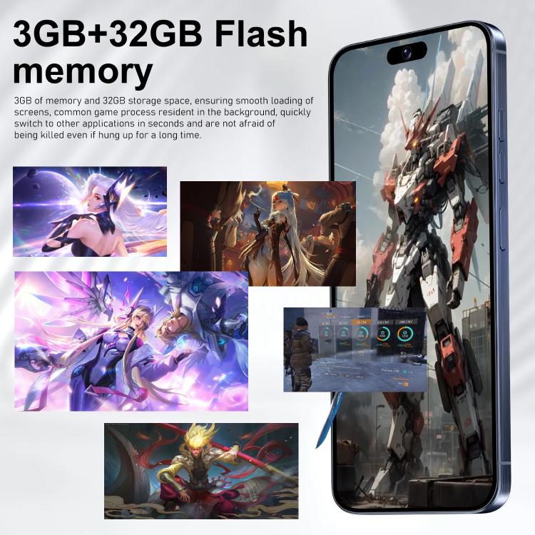 I16 Pro Max / VD1, 3GB+32GB, 6.8 inch Android 10 MTK6753 Octa Core, Network: 4G, Dual SIM, EU Plug