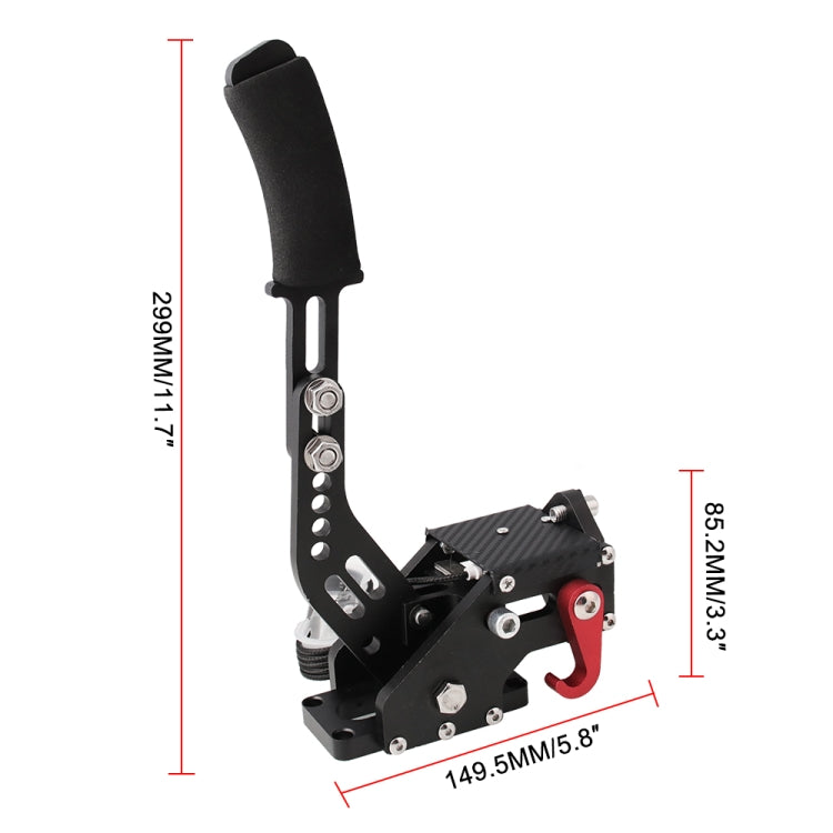 Car Universal USB Horizontal Drift Rally Racing Handbrake Lever Professional Gaming Peripherals for Racing Games G25/27/29 T500, HB031-BK – Leather