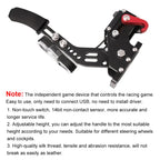 Car Universal USB Horizontal Drift Rally Racing Handbrake Lever Professional Gaming Peripherals for Racing Games G25/27/29 T500, HB031-BK – Leather
