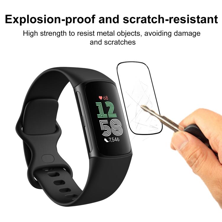 2pcs xDfind Curved 3D Composite Material Soft Film Screen Protector, For Fitbit Charge 6, For Fitbit Versa 4, For Fitbit Charge 5, For Fitbit Luxe, For Fitbit Versa 3, For Fitbit Versa 2, For Fitbit Versa