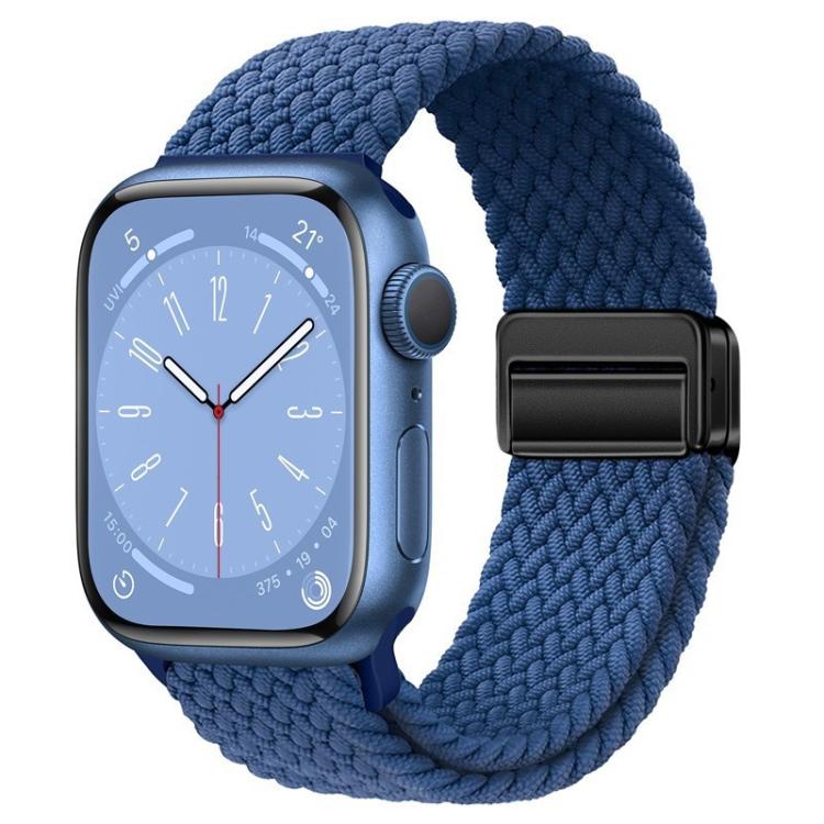 xDfind Magnetic Buckle Loop Woven Watch Band, For Apple Watch 46mm / 49mm / 45mm / 44mm, For Apple Watch 42mm / 41mm / 40mm / 38mm For Apple Watch 46mm 49mm 45mm 44mm Navy Blue