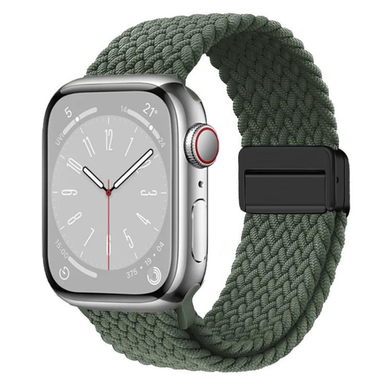 xDfind Magnetic Buckle Loop Woven Watch Band, For Apple Watch 46mm / 49mm / 45mm / 44mm, For Apple Watch 42mm / 41mm / 40mm / 38mm For Apple Watch 46mm 49mm 45mm 44mm Green