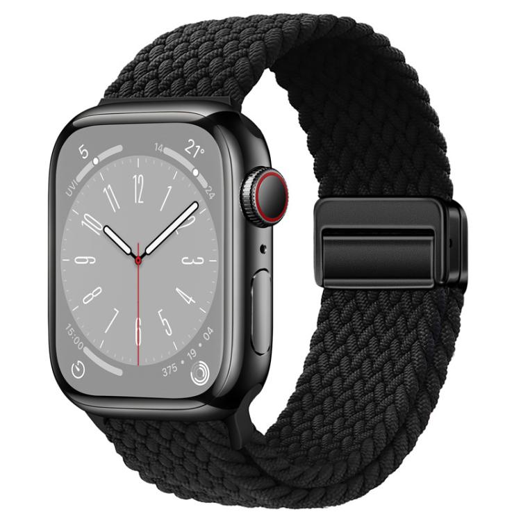 xDfind Magnetic Buckle Loop Woven Watch Band, For Apple Watch 46mm / 49mm / 45mm / 44mm, For Apple Watch 42mm / 41mm / 40mm / 38mm For Apple Watch 42mm 41mm 40mm 38mm Black