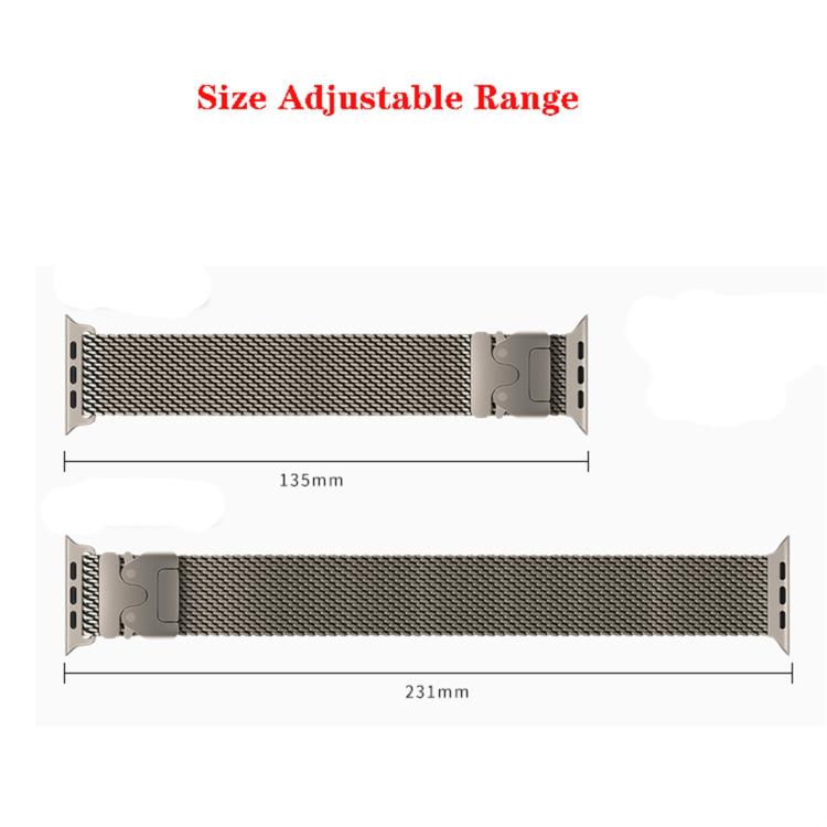 xDfind Umbrella Buckle Think Mesh Milanese Stainless Steel Watch Band, For Apple Watch 46mm / 49mm / 45mm / 44mm Think Mesh