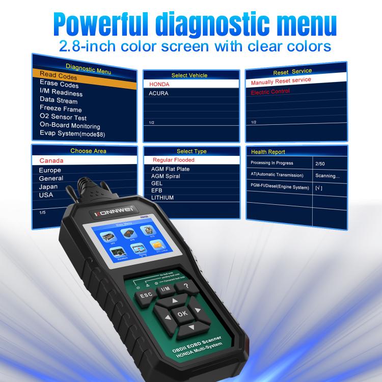 KONNWEI KW420 2.8 inch Color Screen Car OBD2 Fault Diagnostic Scan Tool for Honda, KW420 – Durable Build, Easy to Use