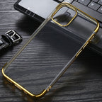 Three Stage Electroplating TPU Protective Soft Case, For iPhone 12 Pro Max