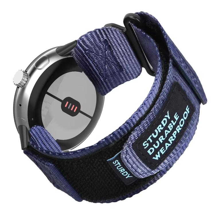 xDfind Quick Release Nylon Hook And Loop Fastener Buckle Watch Band, For Google Pixel Watch 4 / 3 45mm, For Google Pixel Watch 4 / 3 / 2 / 1 41mm For Google Pixel Watch 5 4 3 2 1 41mm Blue