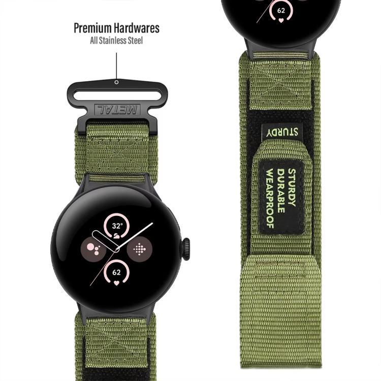 xDfind Quick Release Nylon Hook And Loop Fastener Buckle Watch Band, For Google Pixel Watch 4 / 3 45mm, For Google Pixel Watch 4 / 3 / 2 / 1 41mm