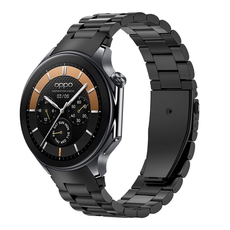 xDfind Three Beads Quick Release Metal Watch Band, For OPPO Watch X2 / X, For OPPO Watch SE / Watch 3 For OPPO Watch X2 X Black