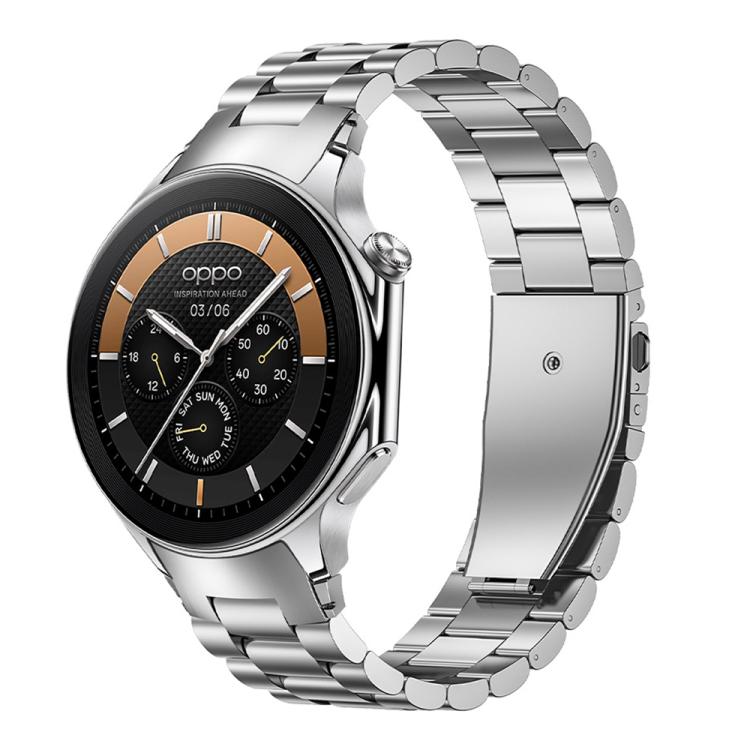 xDfind Three Beads Quick Release Metal Watch Band, For OPPO Watch X2 / X, For OPPO Watch SE / Watch 3 For OPPO Watch X2 X Silver