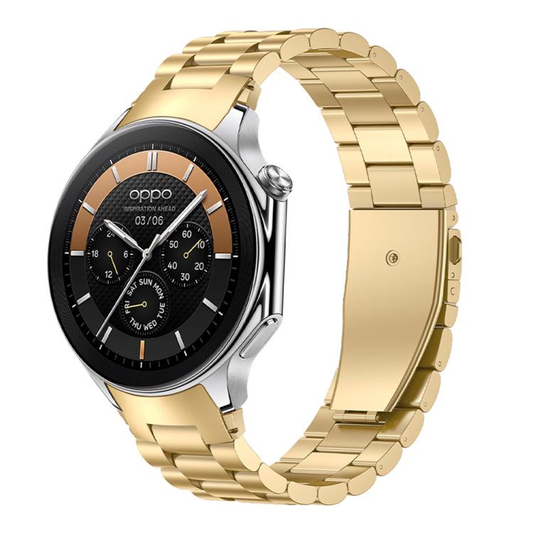 xDfind Three Beads Quick Release Metal Watch Band, For OPPO Watch X2 / X, For OPPO Watch SE / Watch 3 For OPPO Watch X2 X Gold