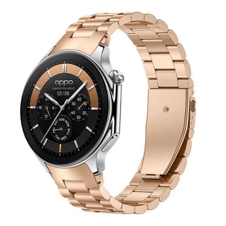 xDfind Three Beads Quick Release Metal Watch Band, For OPPO Watch X2 / X, For OPPO Watch SE / Watch 3 For OPPO Watch X2 X Rose Gold