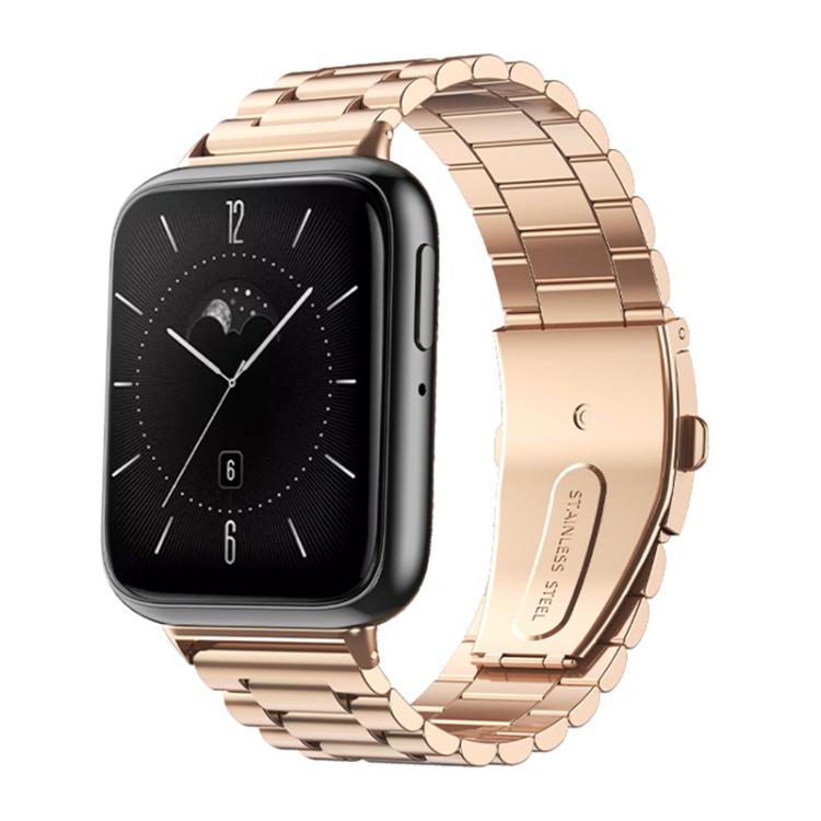 xDfind Three Beads Quick Release Metal Watch Band, For OPPO Watch X2 / X, For OPPO Watch SE / Watch 3 For OPPO Watch SE Watch 3 Rose Gold
