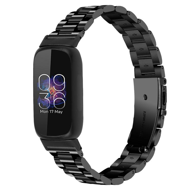 Three Beads Quick Release Metal Watch Band, For Fitbit Charge 6 / 5,... For Fitbit Inspire 3 Black