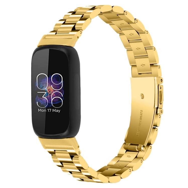 Three Beads Quick Release Metal Watch Band, For Fitbit Charge 6 / 5,... For Fitbit Inspire 3 Gold