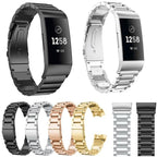 Three Beads Quick Release Metal Watch Band, For Fitbit Charge 6 / 5,...