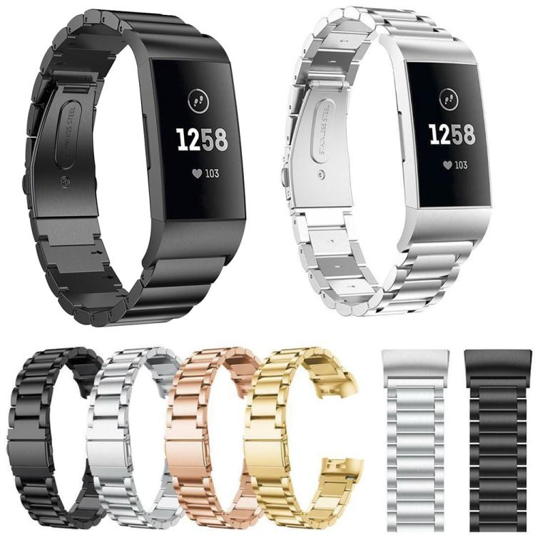 Three Beads Quick Release Metal Watch Band, For Fitbit Charge 6 / 5,...