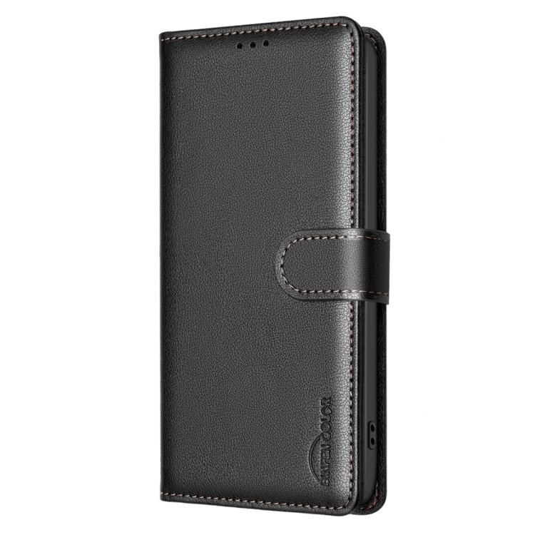 Litchi Texture RFID Anti-theft Leather Phone Case – Card Slot, Kickstand, Leather, For iPhone 18 Pro/17 Pro, For iPhone 18 Pro Max/17 Pro Max, For iPhone 17, For iPhone 17 Air