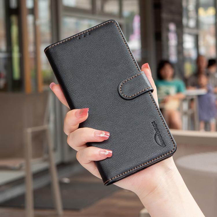 Litchi Texture RFID Anti-theft Leather Phone Case – Card Slot, Kickstand, Leather, For iPhone 18 Pro/17 Pro, For iPhone 18 Pro Max/17 Pro Max, For iPhone 17, For iPhone 17 Air