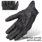 SOMAN MG-24 Motorcycle Sheepskin Gloves Touch Screen Off-road Riding Retro Gloves, M, L